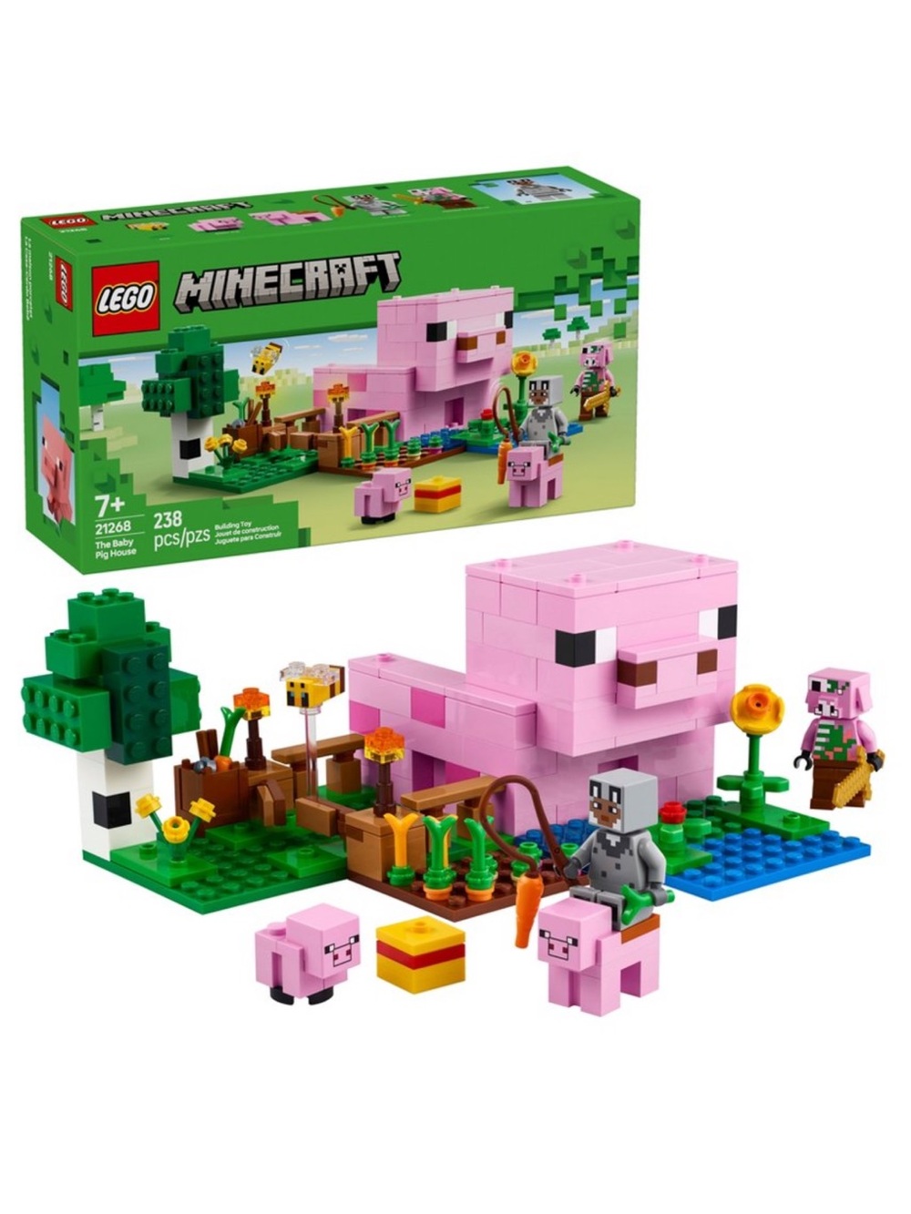 NIB LEGO Minecraft Pink Pig House Playset with Figures and Garden
